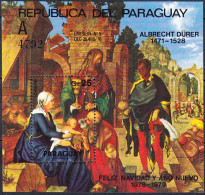 PARAGUAY 1978, CHRISTMAS, A PAINTING From DURER, MNH BLOCK With GOOD QUALITY, *** - Paraguay