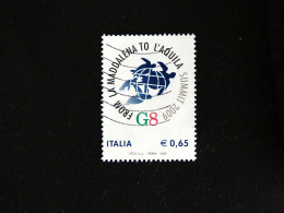 ITALIE ITALIA YT 3076 OBLITERE - SOMMET DU G8 A L'AQUILA - 2001-10: Used