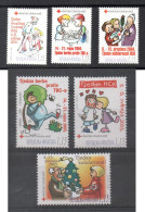 Croatia, MNH, Charity Stamps, 2004, 2005 Michel 101, 102, 103, 104, 105, 106, Red Cross, Complete Years - Croazia