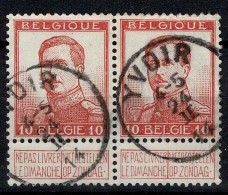 Belgique 1912 COB 118 En Paire Belle Oblitération YVOIR - 1912 Pellens