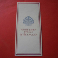 Carte Estée Lauder White Linen Breeze - Profumeria Moderna (a Partire Dal 1961)