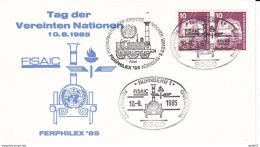 Germany Deutschland Nürnberg Ferphilex Tag Der Ver. Nationen 10- 08-1985 - Treni