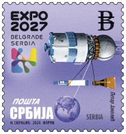 Serbia 2024, Definitive Postage Stamps Of The Republic Of Serbia 2024-2027, EXPO 2027, Space. Letter B, MNH - Serbien