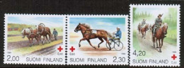 1994,  Finland, Red Cross, Finnish Horsers, Michel 1245-7 **. - Nuevos