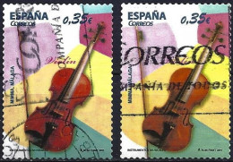 Spain 2011 - Mi 4580 - YT 4287 ( Musical Instruments : Violin ) Two Shades Of Color - Usati