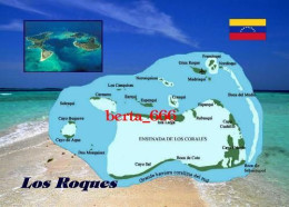 Venezuela Los Roques Map New Postcard * Carte Geographique * Landkarte - Venezuela