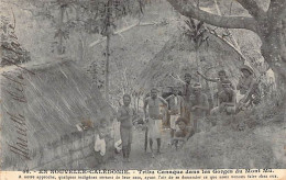 Nouvelle Calédonie - Tribu Canaque Dans Les Gorges Du Mont Mû - Animé - Carte Postale Ancienne - Nieuw-Caledonië