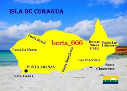 Venezuela Cubagua Island Map New Postcard * Carte Geographique * Landkarte - Venezuela