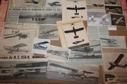 Lot De 40g D'anciennes Coupures De Presse Des Aéronefs Français NC-853 Et NC-856 "Norvigie" - Aviación