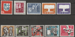 Saarland1957 MiNr.379, 400,401, 402-403, 404-407, 408 ** Postfrisch Jahrgang 1957ohne Heuss Satz(4395a  ) - Ungebraucht