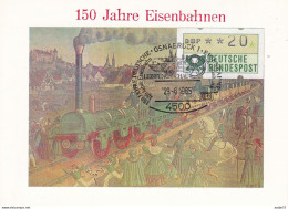 Germany Deutschland 150 Jahre Deutsche Eisenbahnen + 130 Jahre Eisenbahnin Osnabrück 29-06-1985 - Treni
