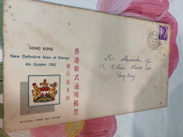 Hong Kong Stamp 1962 Definitive FDC One Value 10 Cents Postally Used - Unused Stamps