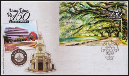 Malaysia 2024 Taiping City’s 150th Anniversary,Heritage Trail, Architecture,Tree,Lake, MS FDC (**) - Malasia (1964-...)