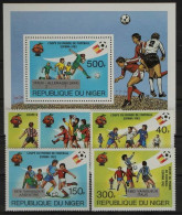 Niger 814-818 Und Block 39 Postfrisch Fußball #GC467 - Níger (1960-...)