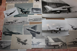 Lot De 149g D'anciennes Coupures De Presse Et Photos Des Aéronefs Français Nord 1500 "Griffon I" Et "Griffon II" - Aviation