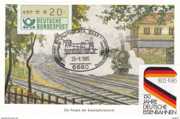 Germany Deutschland 150 Jahre Deutsche Eisenbahnen + 125 Jahre Nahebahn Neunkirchen 29-06-1985 - Trenes