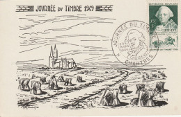 CARTE MAXIMUM - Journée Du Timbre à Chartres (28) Le 26/03/1949 - - 1940-1949