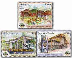 Malaysia 2024 Taiping City’s 150th Anniversary,Heritage Trail, Architecture,Clock,Tree,Lake, 3v MNH (**) - Malasia (1964-...)