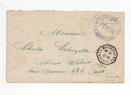 !!! CORPS D'OCCUPATION DE CHINE, LETTRE DE PEKIN DE 1930 POUR PARIS, CACHET MARITIME - Briefe U. Dokumente