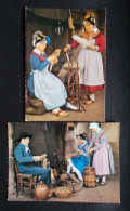 Lot De 2 Cartes Postales - Groupe Folklorique, La Bourrée Bourbonnaise De Moulins - Personnages