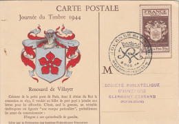 CARTE MAXIMUM - 1944 - Journée Du Timbre - Clermont-Ferrand - 1940-1949