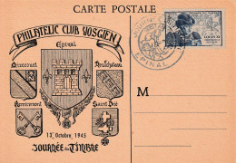 CARTE MAXIMUM - 1945 - Journée Du Timbre à Epinal - 1940-1949