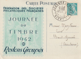 CARTE MAXIMUM - 1942 - Journée Du Timbre à Niort (79) - 1940-1949