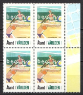 Aland MNH Stamp In A Block Of 4 Stamps - Voleibol