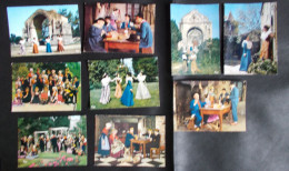 Lot De 9 Cartes Postales Groupes Folkloriques, Provence, Auvergne, Bourbonnais. - Colecciones Y Lotes