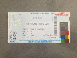 Chelsea V St Gallen 2000-01 Match Ticket - Match Tickets