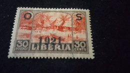 LİBERYA--1910-22  30 C      DAMGALI   0FFİCİAL - Liberia