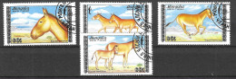 MONGOLIA - 1988 - CAVALLI - SERIE 4 VALORI - USATA (YVERT 1609\12 - MICHEL 1995\8) - Mongolia