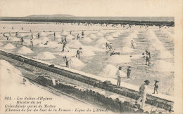 Hyères * Les Salins D'hyères * La Récolte Du Sel * Cristallisoir Garni De Mottes * Paludiers Marais Salants - Hyeres