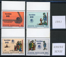 Città Del Vaticano: Symbol Of Congress, 1981 - Unused Stamps