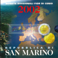 2002 - FDC DIVISIONALE 8 VALORi - San Marino