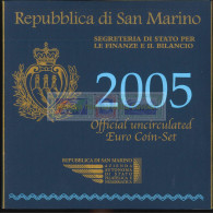 2005 - FDC DIVISIONALE + 5 EURO - 9 VALORi - Saint-Marin