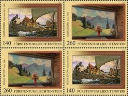 Liechtenstein 2013 Paintings Of Ivan Mjasoedov Joint Issue With Russia Block Of 2 Sets 2x2 MNH - Ungebraucht