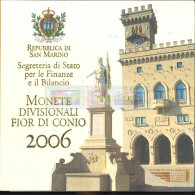 2006 - FDC DIVISIONALE + 5 EURO - 9 VALORI - San Marino