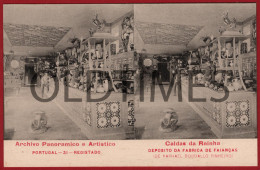 ARCHIVO PANORAMICO E ARTISTICO - CALDAS DA RAINHA - DEPOSITO FABRICA DE FAIANÇAS BORDALO PINHEIRO - 1910 STEREOSCOPIC PC - Lisboa