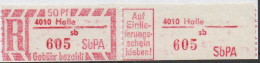 DDR Einschreibemarke Halle SbPA Postfrisch, EM2F-4010sb(1) RU (a) Zh - Aangetekende Etiketten