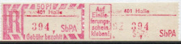 DDR Einschreibemarke Halle SbPA Postfrisch, EM2C-401y(4) Zh - Etiquetas De Certificado
