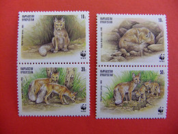 111 KYRGYZSTAN 1999 WWF RENARD Zorro YVERT 135 /138 ** MNH - Unused Stamps