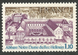 349 France Yv 1999 Abbaye N-D Bec Hellouin Abbey MNH ** Neuf SC (1999-1c) - Christentum