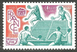 349 France Yv 1961 Ping-pong Tennis De Table MNH ** Neuf SC (1961-1c) - Non Classés