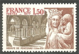 349 France Yv 1938 Abbaye De Fontenay Abbey MNH ** Neuf SC (1938-1b) - Abadías Y Monasterios