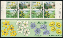 1997 Aland Islands, Spring Flowers Booklet FD-stamped. - Aland