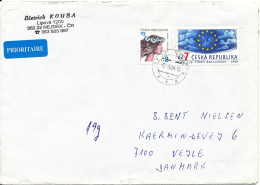 Czech Republic Cover Sent To Denmark 6-9-2004 Topic Stamps - Briefe U. Dokumente