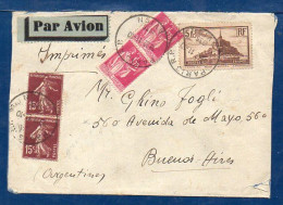 France To Argentina, 1935, Via Air France  (006) - Lettres & Documents
