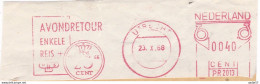 Netherlands Pays Bas Meter Cut Flag Avondretour Enkele Reis + 25 Cent NS 1968 - Trenes