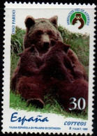 Spain 1996 Wld Bear With Ofspring 1 Value MNH Usus Arctos, Asturuan Bear, Nature - Orsi